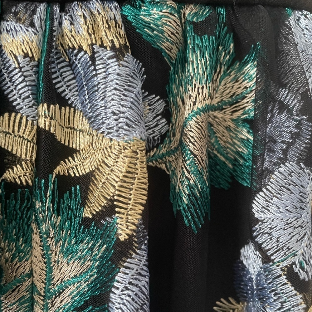Adrianna Papell Embroidered Tulle Maxi Dress - Picture 7 of 9